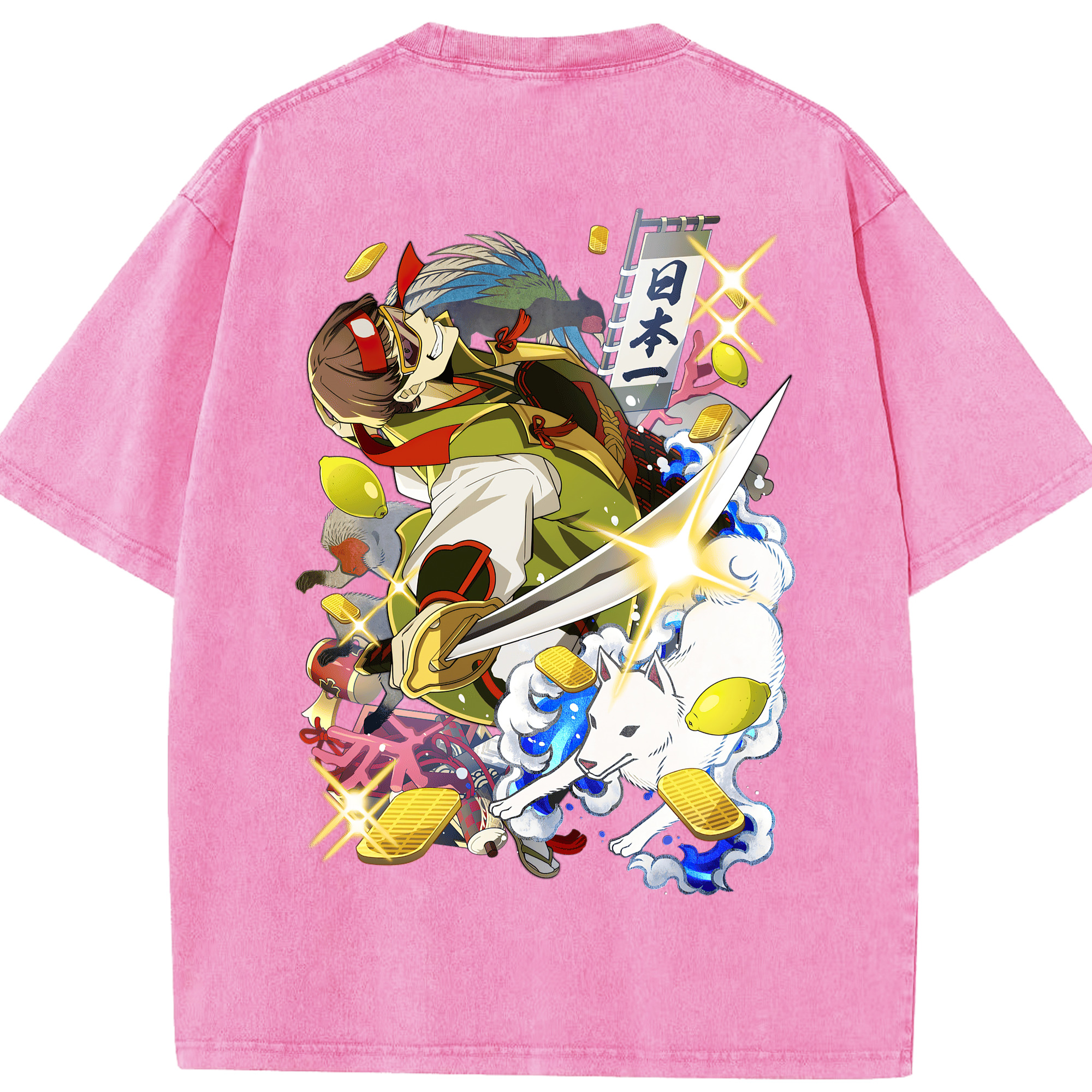 （画像用） 文豪ストレイドッグス Bungo Stray Dogs 綿100% ヴィンテージ風 半袖Tシャツ（背面プリント）